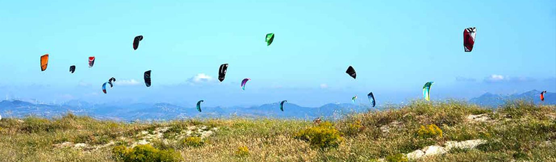 Kitesurfen am Strand von Tarifa