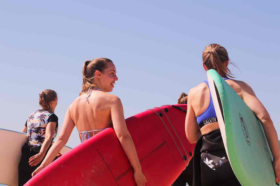 Surfboard Verleih in der A-Frame Surfschule in El Palmar